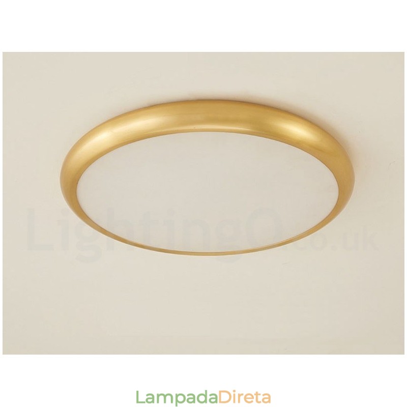 Luzes de teto de latão embutidas ultrafinas, modernas, contemporâneas e reguláveis, estilo nórdico, com cúpula de acrílico, também podem ser usadas como luminária de parede