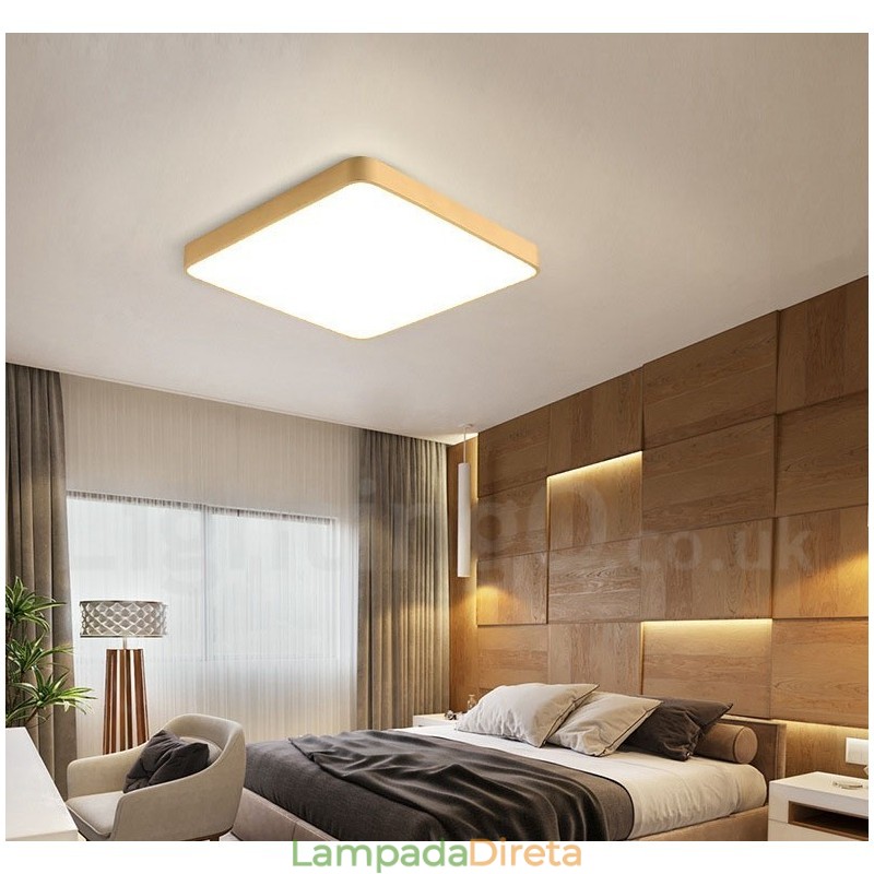 Luzes de teto de latão embutidas, estilo nórdico moderno, moderno, quadrado, ultrafinas, reguláveis, com cúpula de acrílico, também podem ser usadas como luminária de parede