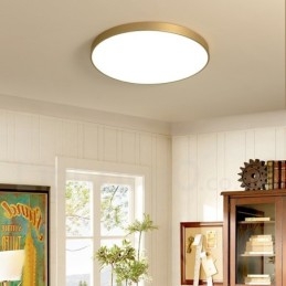 Luzes de teto de latão ultrafinas 100% redondas reguláveis, modernas, contemporâneas, estilo nórdico, embutidas, com cúpula de acrílico, também podem ser usadas como luminária de parede
