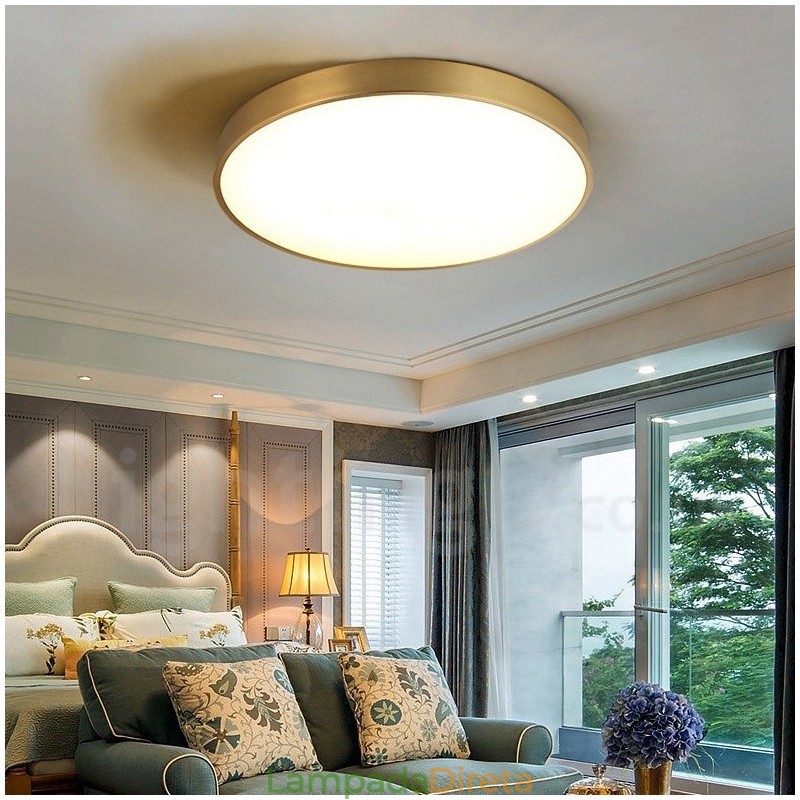 Luzes de teto de latão ultrafinas 100% redondas reguláveis, modernas, contemporâneas, estilo nórdico, embutidas, com cúpula de acrílico, também podem ser usadas como luminária de parede