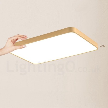 Luminárias de teto de latão embutidas, estilo nórdico moderno, contemporâneo, retangular ultrafinas, reguláveis, com cúpula de acrílico, também podem ser usadas como luminária de parede Luminárias de teto de latão embutidas, estilo nórdico moderno, contemporâneo, retangular ultrafinas, reguláveis, com cúpula de acrílico, também podem ser usadas como luminária de parede
