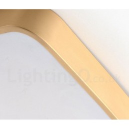Luminárias de teto de latão embutidas, estilo nórdico moderno, contemporâneo, retangular ultrafinas, reguláveis, com cúpula de acrílico, também podem ser usadas como luminária de parede