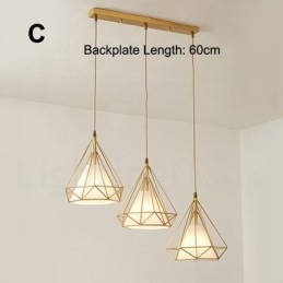 Luminária pendente estilo nórdico em estilo rústico de latão puro com cúpula de tecido