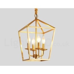 Luminária pendente estilo nórdico rústica de latão puro