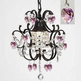 Lustre de metal com pintura de cristal clássico tradicional