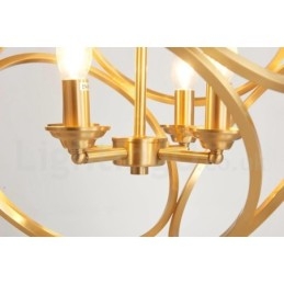 Luminária pendente estilo nórdico rústica de latão puro