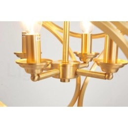 Luminária pendente estilo nórdico rústica de latão puro