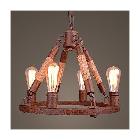 Luminária pendente de corda vintage loft lâmpada industrial criativa decoração estilo americano Luminária pendente de corda vintage loft lâmpada industrial criativa decoração estilo americano