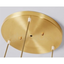 Luminária pendente estilo nórdico rústica de latão puro com cúpula de vidro
