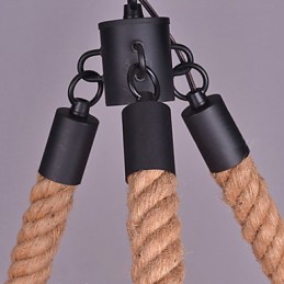 Luminária pendente de corda vintage loft lâmpada industrial criativa decoração estilo americano