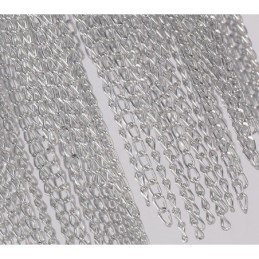 Lustre de borlas de alumínio com pingente de designer, cor prata