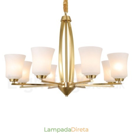 8 Luzes Pure Brass Grande Luxuoso Rústico Retro Vintage Pingente de Latão Lustre com Tons de Vidro 8 Luzes Pure Brass Grande Luxuoso Rústico Retro Vintage Pingente de Latão Lustre com Tons de Vidro