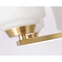 8 Luzes Pure Brass Grande Luxuoso Rústico Retro Vintage Pingente de Latão Lustre com Tons de Vidro