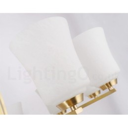 15 Luzes Puro Latão Grande Luxuoso Rústico Retro Vintage Latão Pingente Lustre com Tons de Vidro