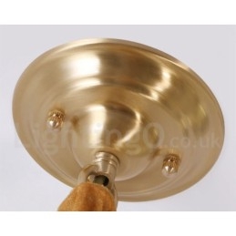 Luminária pendente estilo nórdico rústica de latão puro com cúpula de vidro