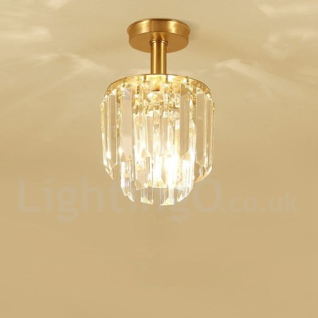Pure Brass Rustic Lodge Nordic Style Luminárias de Teto de Cristal Embutidas Pure Brass Rustic Lodge Nordic Style Luminárias de Teto de Cristal Embutidas