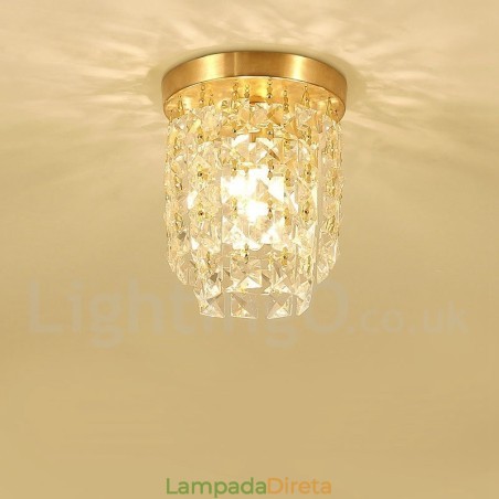 Pure Brass Rustic Lodge Nordic Style Luminárias de Teto de Cristal Embutidas Pure Brass Rustic Lodge Nordic Style Luminárias de Teto de Cristal Embutidas