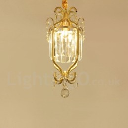 Pure Brass Rustic Lodge Nordic Style Luminárias de teto de cristal embutidas