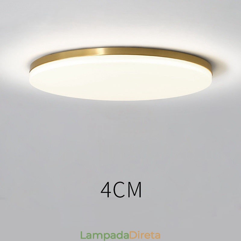 Luminárias de teto de latão ultrafinas redondas reguláveis, modernas, contemporâneas, estilo nórdico, embutidas, com cúpula de acrílico, também podem ser usadas como luminária de parede