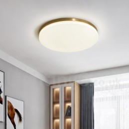 Luminárias de teto de latão ultrafinas redondas reguláveis, modernas, contemporâneas, estilo nórdico, embutidas, com cúpula de acrílico, também podem ser usadas como luminária de parede