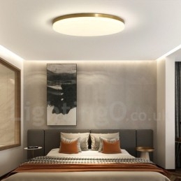 Luminárias de teto de latão ultrafinas redondas reguláveis, modernas, contemporâneas, estilo nórdico, embutidas, com cúpula de acrílico, também podem ser usadas como luminária de parede