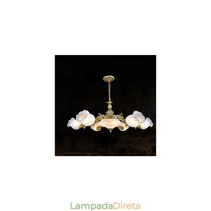 Lustre de metal bronze retrô vintage clássico tradicional