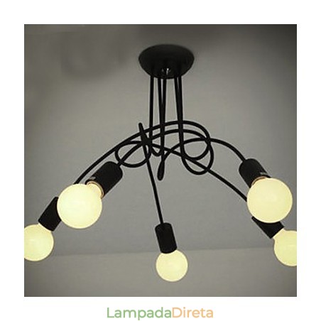 Lustre de Metal com Pintura Contemporânea Moderna Lustre de Metal com Pintura Contemporânea Moderna