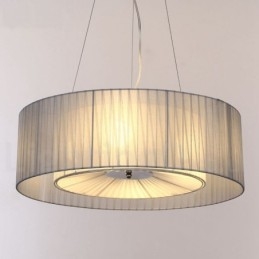 Drum 4 Luzes Pendentes Modernas com Sombra de Tecido