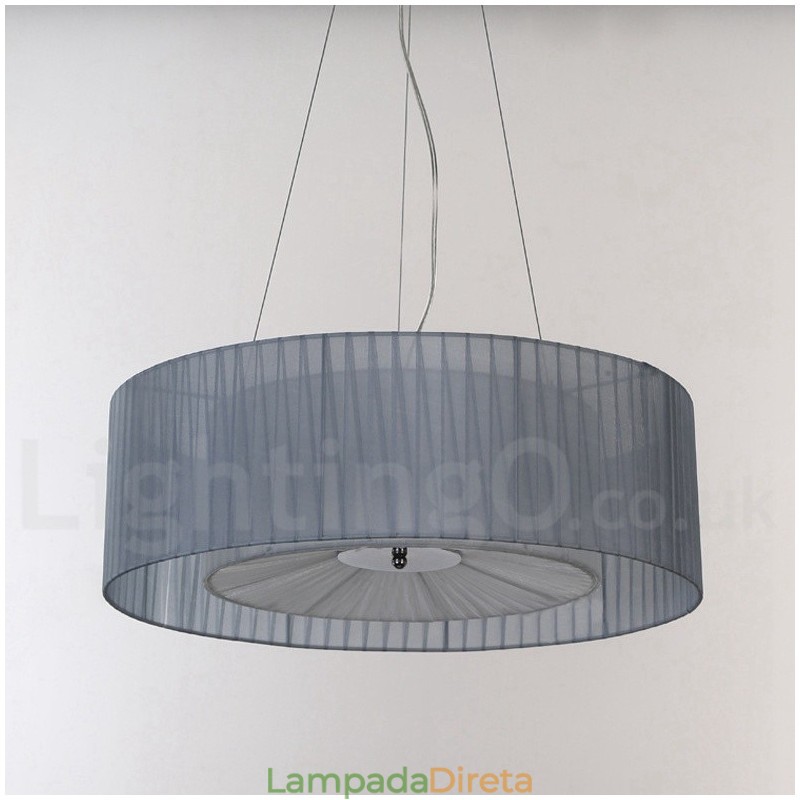 Drum 4 Luzes Pendentes Modernas com Sombra de Tecido