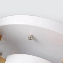 Lustre de madeira moderno estilo nórdico contemporâneo luz de teto embutida com sombra de acrílico