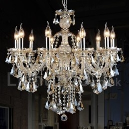Lustre moderno de cristal K9 cor conhaque retrô