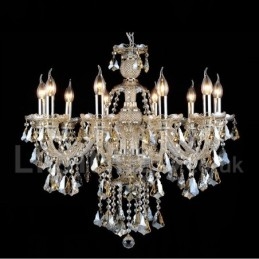 Lustre moderno de cristal K9 cor conhaque retrô