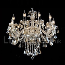 Lustre moderno de cristal K9 cor conhaque retrô