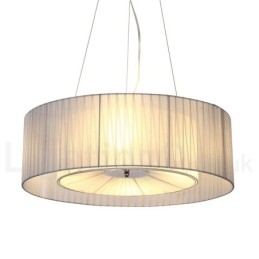 Drum 4 Luzes Pendentes Modernas com Sombra de Tecido