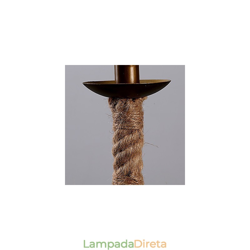 Retro 1 Lâmpada Corda de Cânhamo Lustre Retro Estilo Country