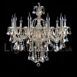 Lustre moderno de cristal K9 cor conhaque retrô