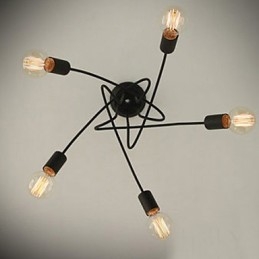 Lustre de Metal com Pintura Contemporânea Moderna