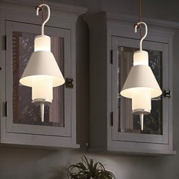 Luminária pendente de metal moderna e contemporânea com 2 luzes estilo mini