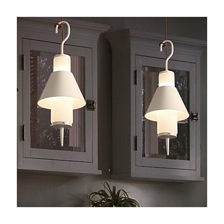 Luminária pendente de metal moderna e contemporânea com 2 luzes estilo mini Luminária pendente de metal moderna e contemporânea com 2 luzes estilo mini