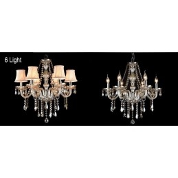 Vela de cor conhaque grande lustre de cristal K9 com abajures