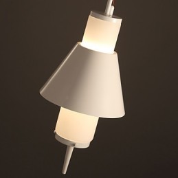 Luminária pendente de metal moderna e contemporânea com 2 luzes estilo mini