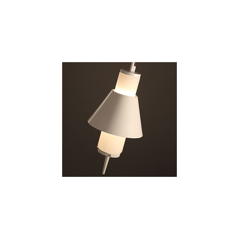 Luminária pendente de metal moderna e contemporânea com 2 luzes estilo mini