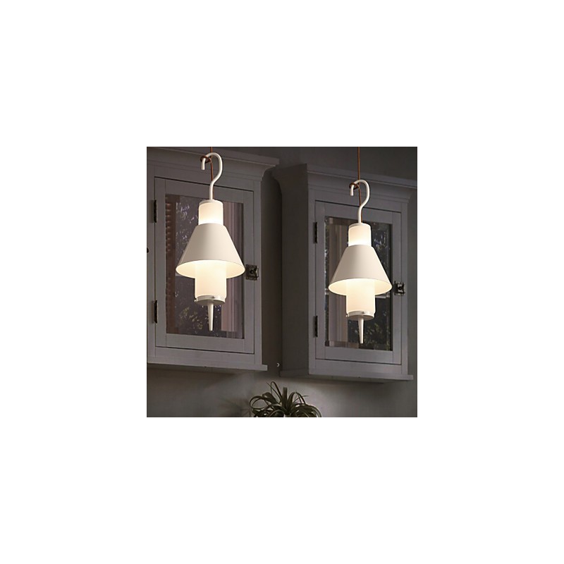 Luminária pendente de metal moderna e contemporânea com 2 luzes estilo mini