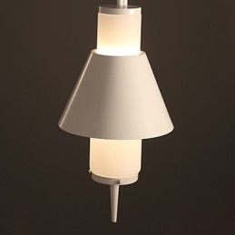 Luminária pendente de metal moderna e contemporânea com 2 luzes estilo mini