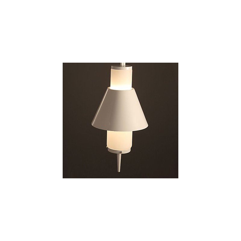 Luminária pendente de metal moderna e contemporânea com 2 luzes estilo mini