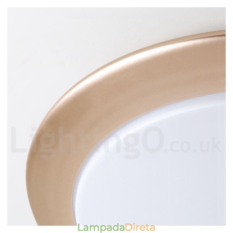 Luminária de teto embutida estilo nórdico moderno e contemporâneo superfina de 4 cm de espessura com abajur de acrílico e controle remoto, também pode ser usada como luminária de parede