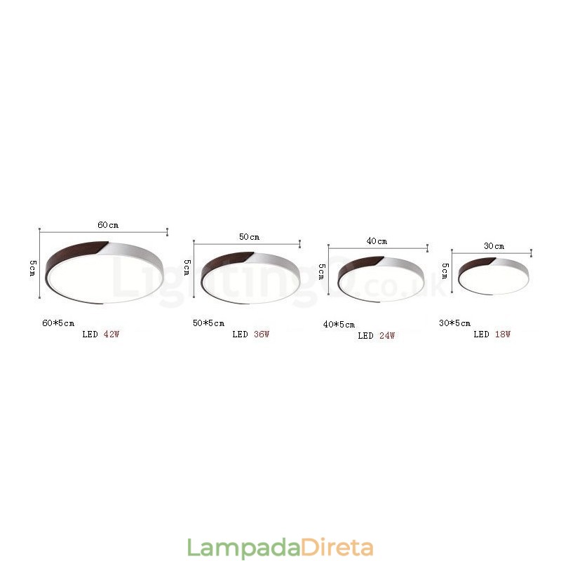 Luzes de teto embutidas ultrafinas redondas e reguláveis em madeira de nogueira retrô com cúpula de acrílico também podem ser usadas como luz de parede