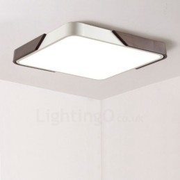 Luzes de teto embutidas quadradas ultrafinas de cor nogueira retrô com abajur de acrílico também podem ser usadas como luz de parede