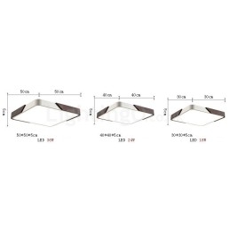 Luzes de teto embutidas quadradas ultrafinas de cor nogueira retrô com abajur de acrílico também podem ser usadas como luz de parede