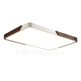 Luzes de teto embutidas retangulares ultrafinas de cor nogueira retrô com abajur de acrílico também podem ser usadas como luz de parede
